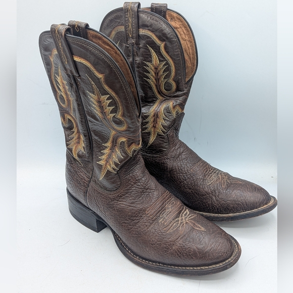 Tony Lama CT2032 Men's 8D Shrunken Shoulder Bullhide Stockman Boots Made in USA